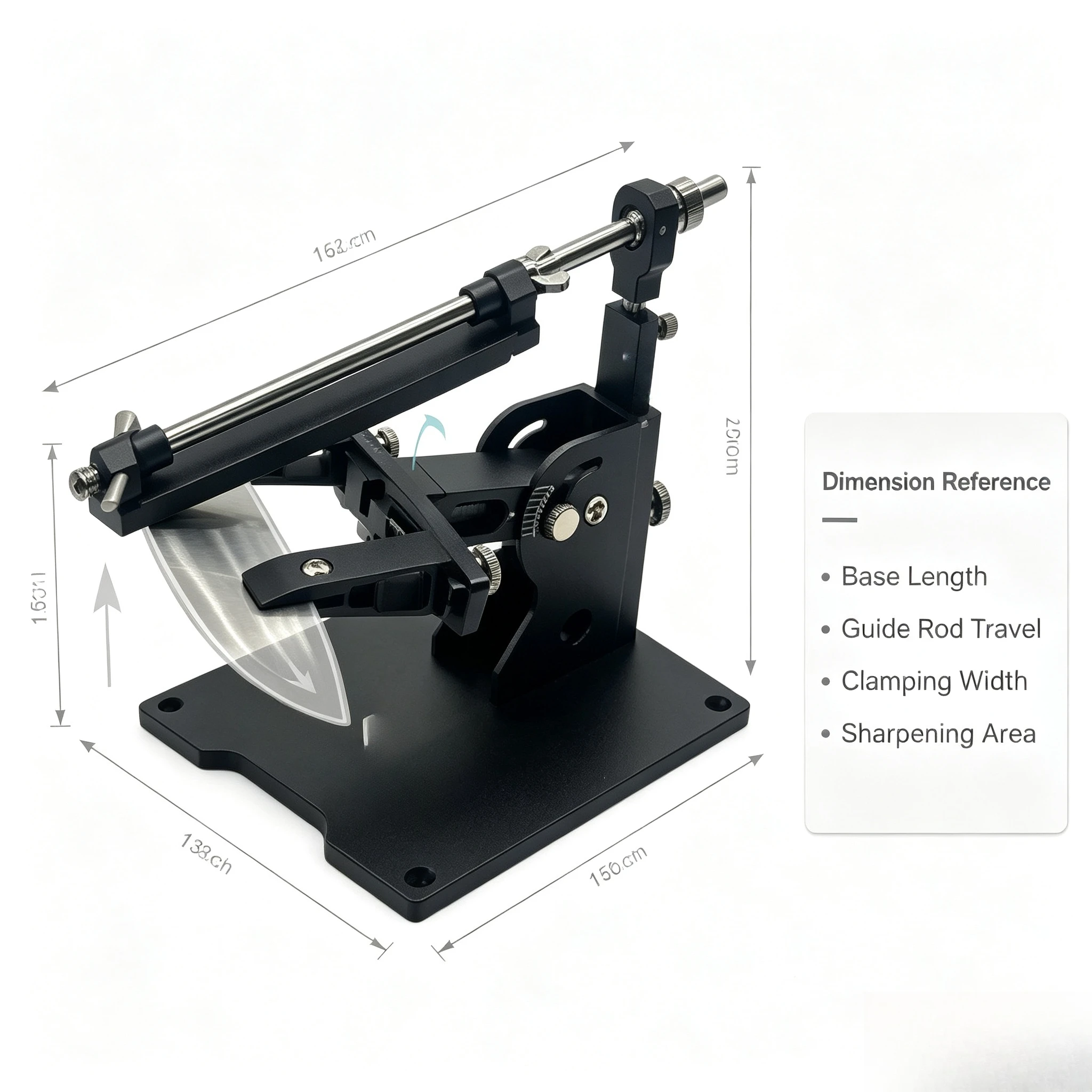 Aluminum Fixed-Angle Sharpening Bracket 360° Flip High Precision Kitchen Knife Grinding Maintenance Equipment