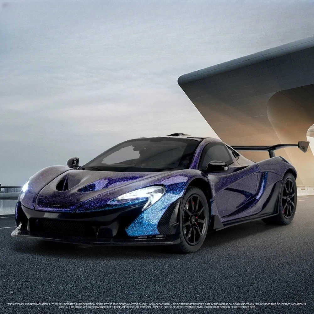 

1:24 P1 Суперкар из сплава металла, литая под давлением модель автомобиля, звук и свет, высокая имитация модели автомобиля, подарки