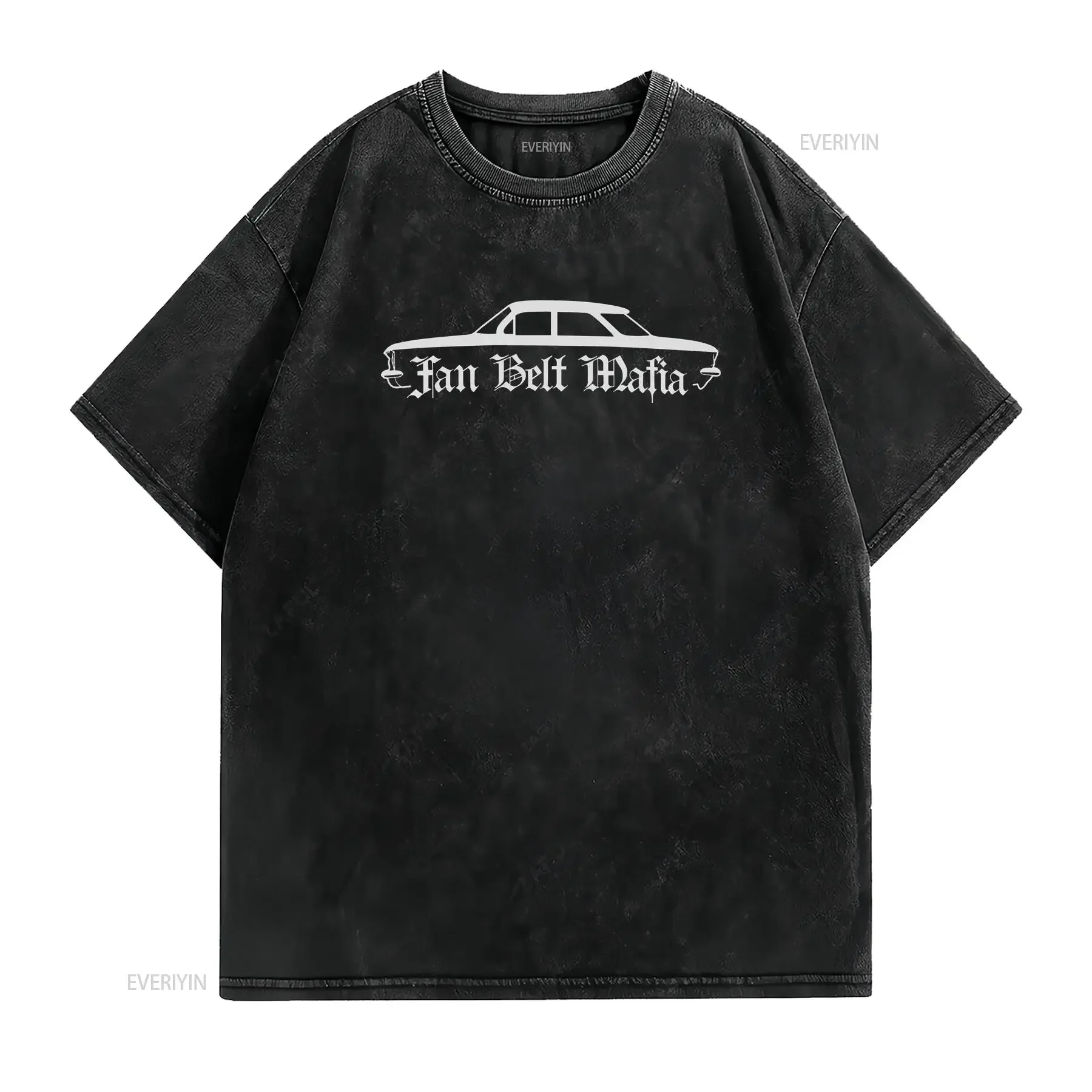 Fan Belt Mafia Early Model Corvair Sedan T Shirt 1960 1961 1962 1963 1964 vintage Washed Unisex Slightly designer clothes