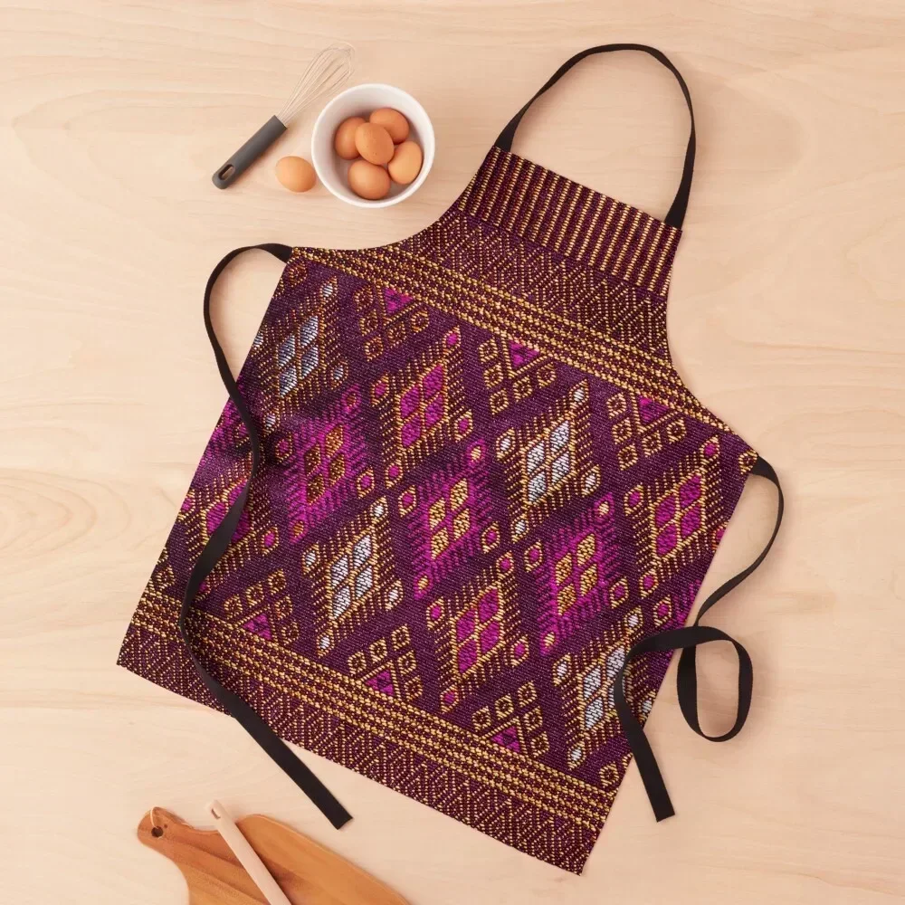 

Thai Silk - Pink Gold Thai Traditional Silkworms Apron Teacher Kitchen Tools Accessories Manicurists Home Utensils Apron