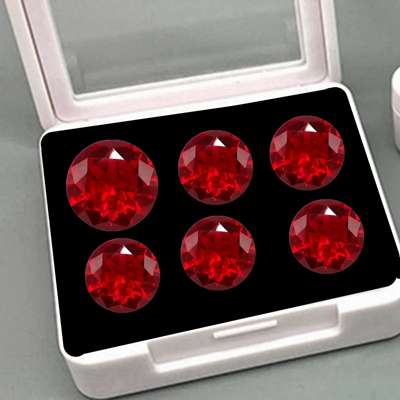 Verpackte Schöne Rubin-Edelsteine mit UV-Licht-Glanz, Rundschliff, Mohs-Härte für Schmuckherstellung/Sammlung/Ausstellung/Geschenk, Kostbare Steine – Detail 7