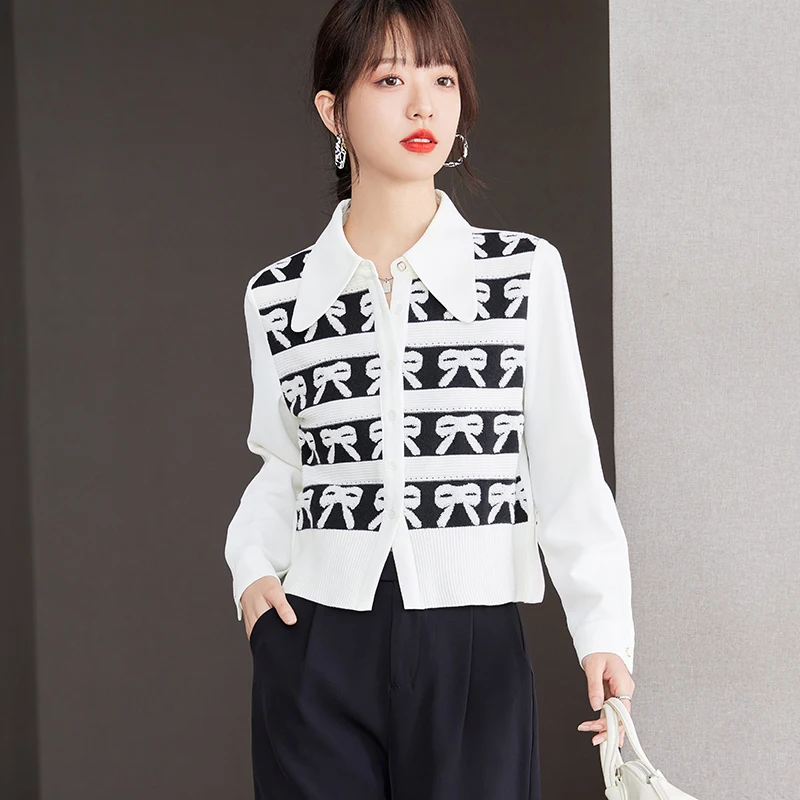 

Новинка,Европейская,Одежда,Осенняя,Зимняя,Свитер,Шик,Сексуальная,Жаккардовая вышивка с бантом,Женская,Длинный рукав,Кединенный,Кардиган,Кнопки,Топы,10060