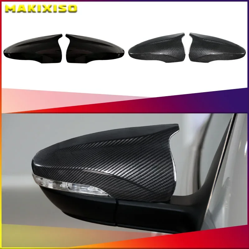 2X Side Wing Mirror Cover Caps For VW JETTA MK6 Volkswagen Passat B7 Scirocco Beetle CC Eos Rearview Mirror Cover Add on