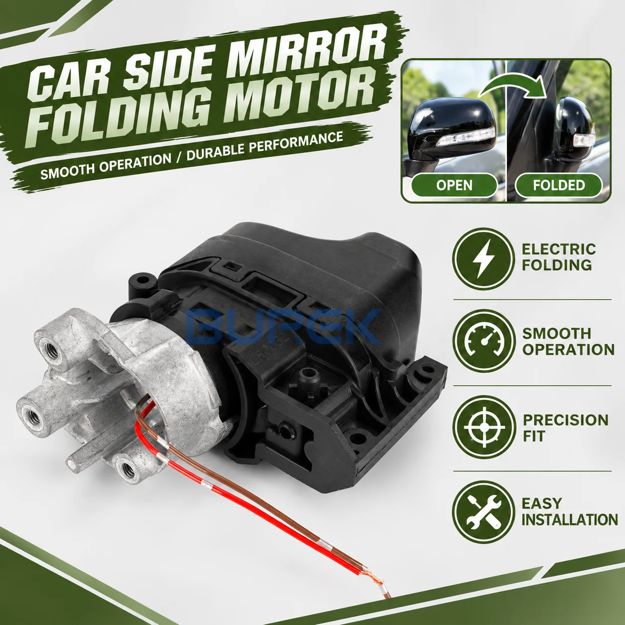 For Mitsubishi Pajero V83 V85 V87 V88 V93 V95 V97 V98 Car Electric Side Door Mirror Rearview Folding Motor Drive Passenger Side