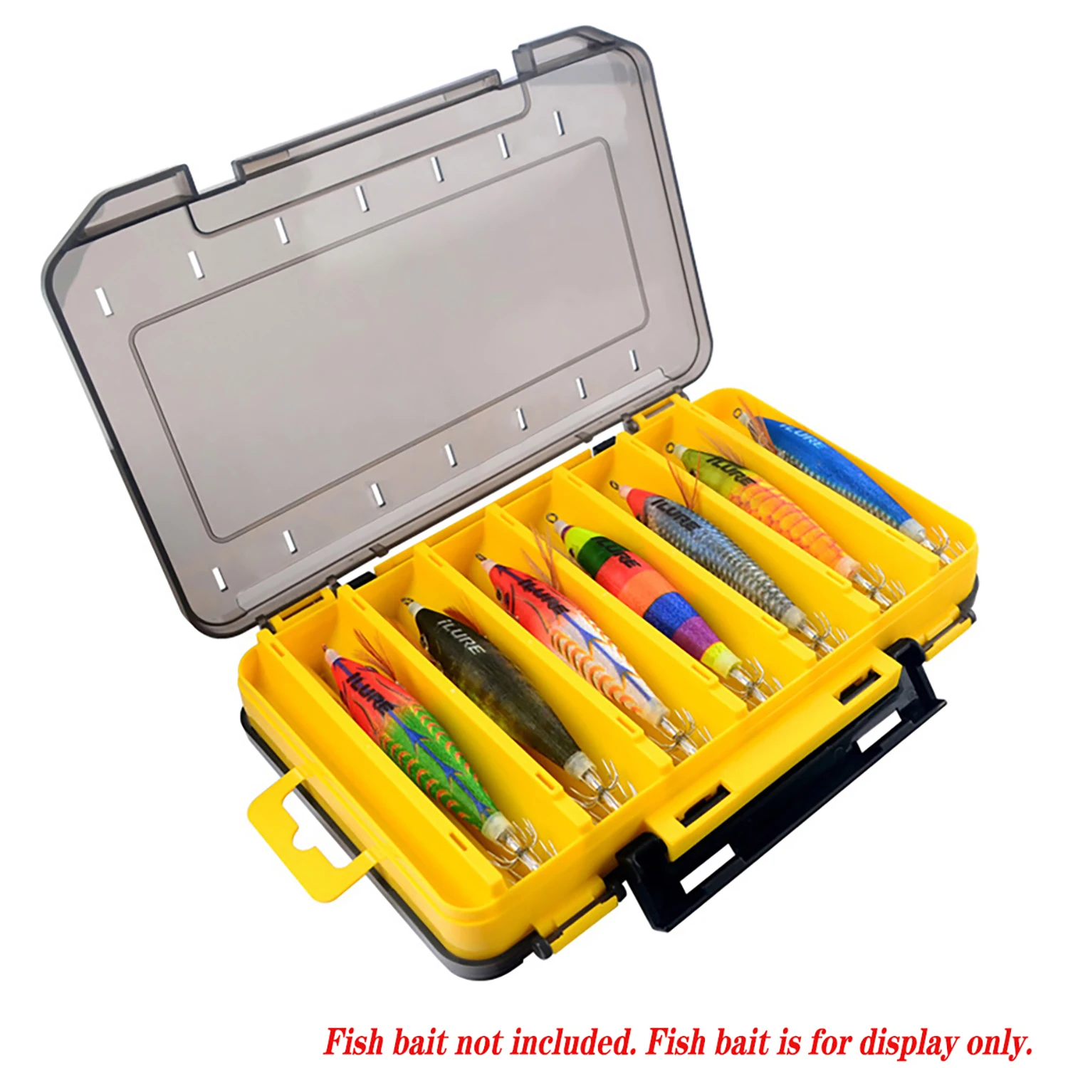 Seitige FishingTackle Box 12-14 Zellen Köder Köder Haken Aufbewahrungsbox Angelwerkzeug Zubehör Aufbewahrungsbox Karpfen zum Angeln Wobbler – Detail 12