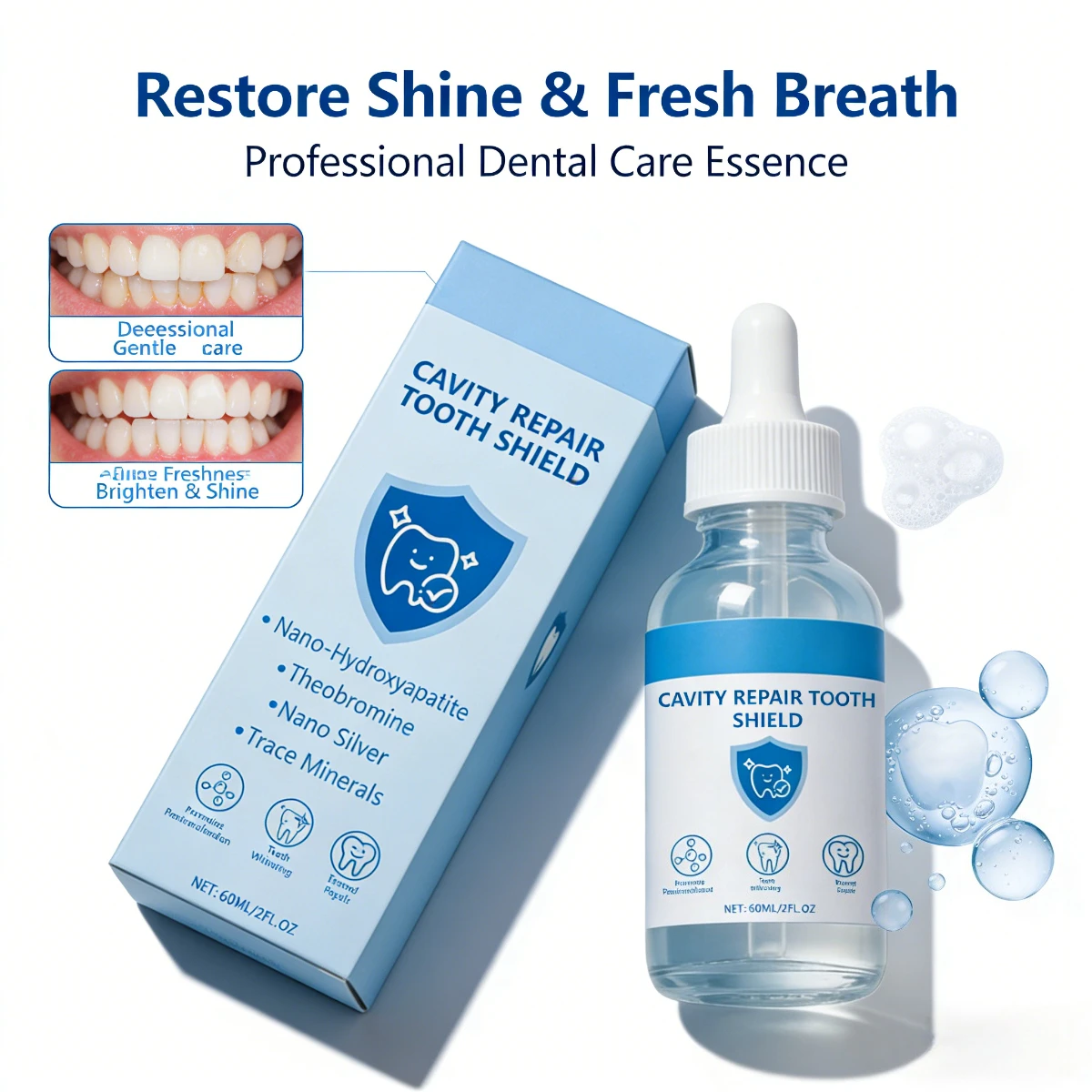 

Teeth Essence Serum Toothpaste Surfaces to Reduce Stains Long-Lasting Freshness with Natural Shine Gentle Care for Oral Hygiene