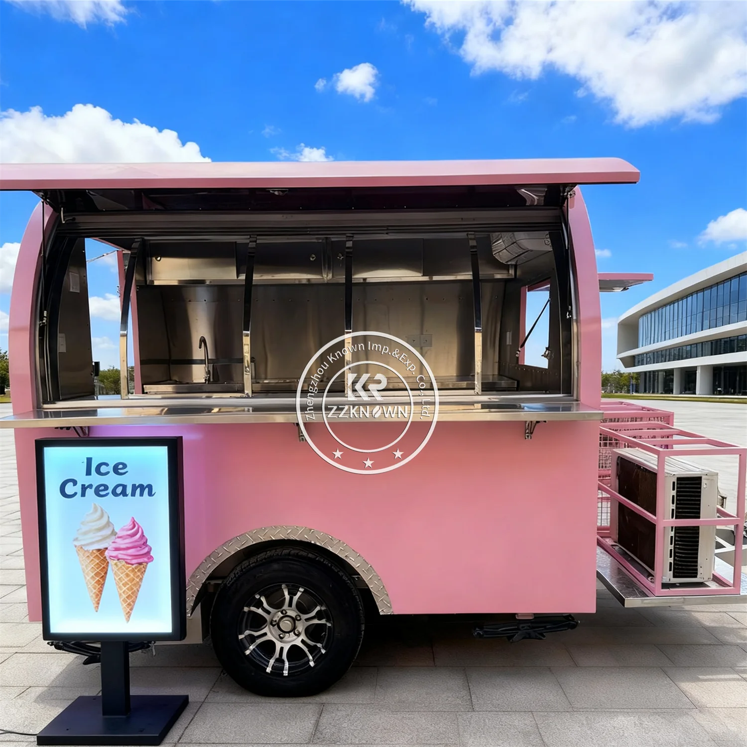 

Concession Fast Food Trailer Custom Pizza Snack Trailer Catering Cart Street Fast Food Truck With Full Kitchen