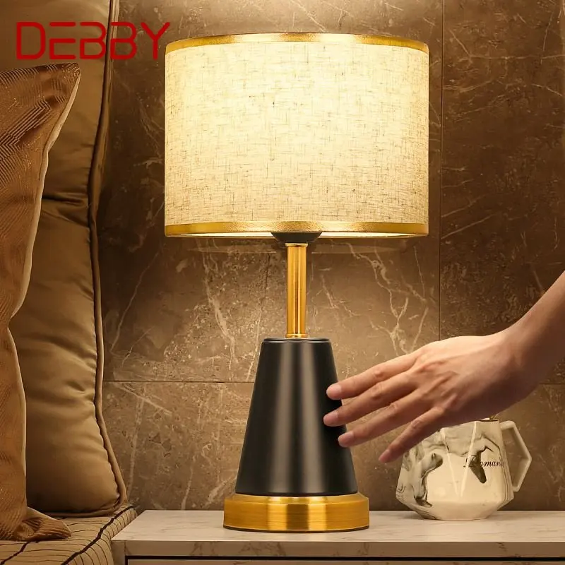 DEBBY-Moderno Toque Escurecimento Candeeiro de Mesa, LED Criativo Moda Simples Mesa de Cabeceira Luz, Casa Sala e Quarto