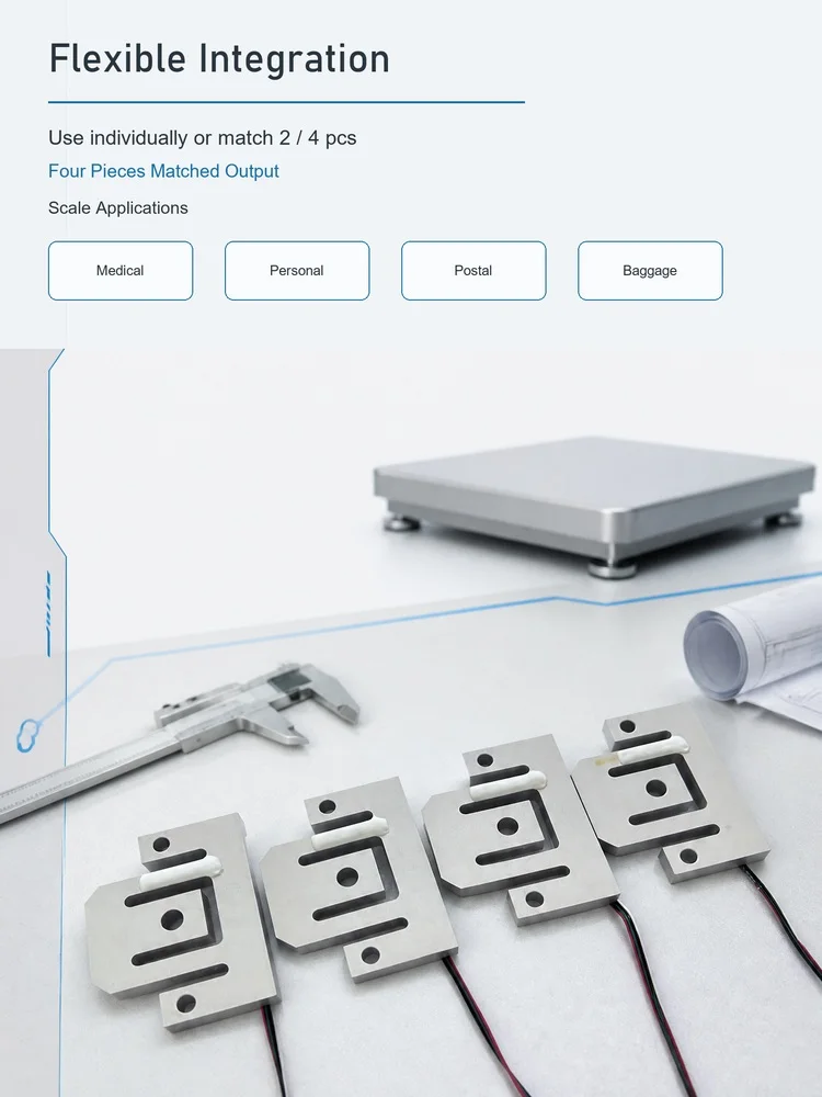 75kg 150kg 300kg Planar Bean Load Cell Sensor for Low Platform Scale, Low Thin Scale Weight Sensor TAL247