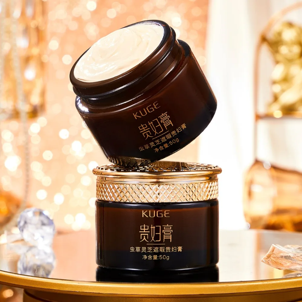 Cordyceps Concealer Glossy Ganoderma Fade Fine Lines Lady Face Cream Clear Moisturizing Makeup Foundation Cream Autumn Winter