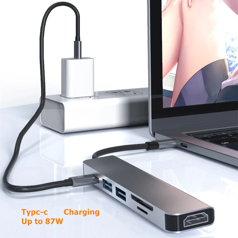 Trumsoon Hub USB C a 4K HDTV USB 3.0 2.0 Dock Station di tipo C per Macbook iPad Pro Samsung S22 Dex Nintendo Switch TV PS5