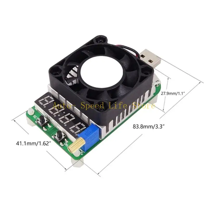 02DA HD25 HD35 مشغلات اختبار تفريغ البطارية الإلكترونية لمقاوم تحميل USB #6