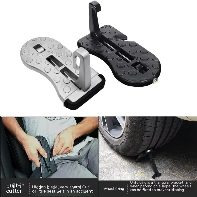 Auto Multi-function Lock Door Pedal Glass Crusher Safety Hammer Multi-function Door Pedal Window Crusher Car Pedal