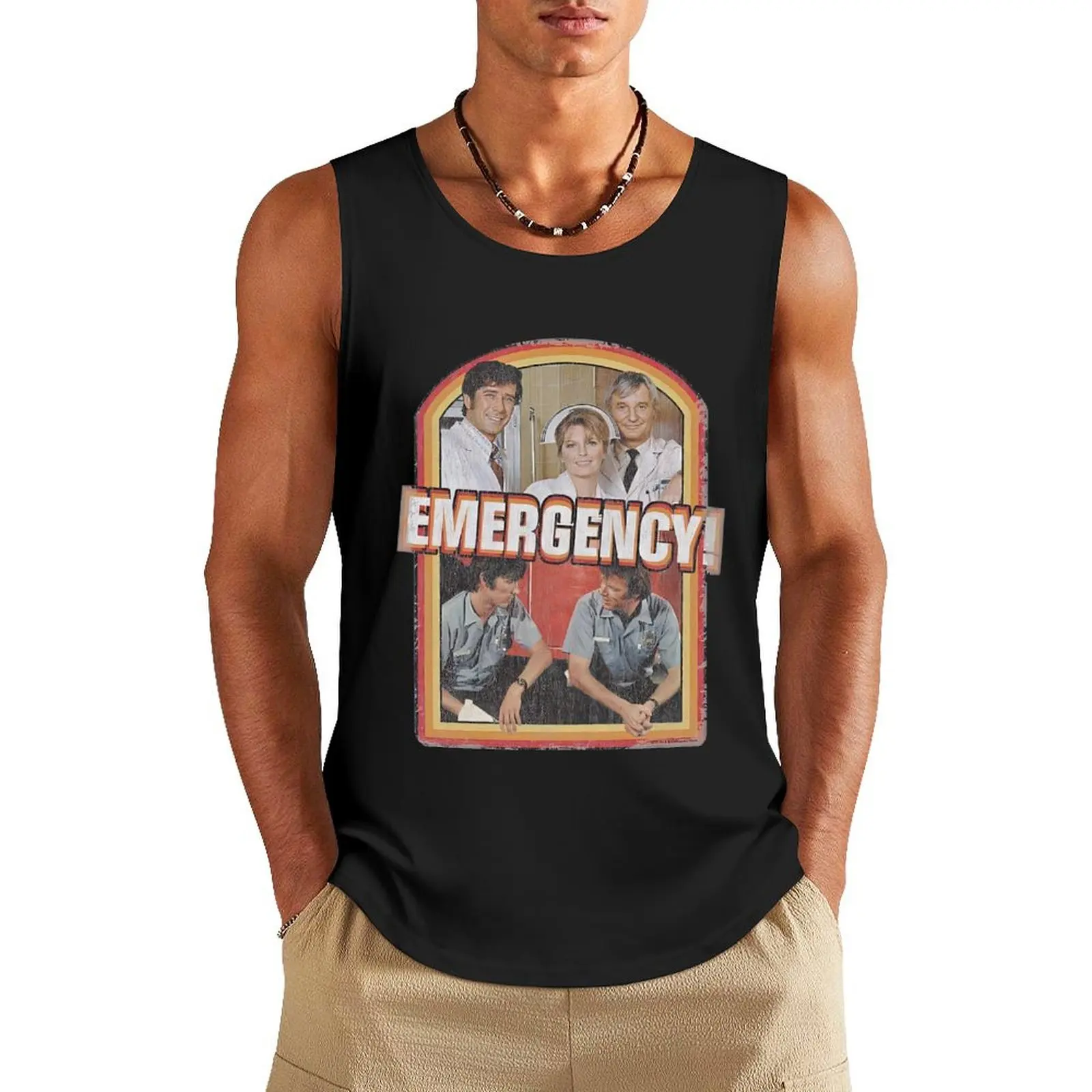 

Emergency Tv Show Cast Members Basic Novelty Tees Graphics Female Tank Top Men gym sportswear T-shirt men