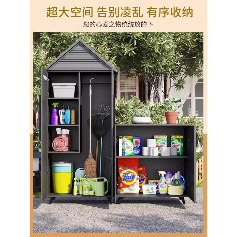 All aluminum alloy storage cabinet, outdoor waterproof and sunscreen tool cabinet, outdoor miscellaneous storage cabinet,