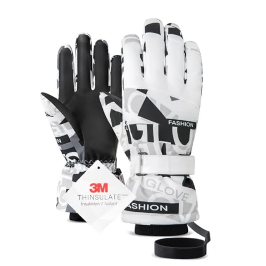 

Winter Ski Gloves Waterproof Windproof Snow Gloves Thermal Insulated Touchscreen with Pocket for Men Women Cycling Hiking Outdo