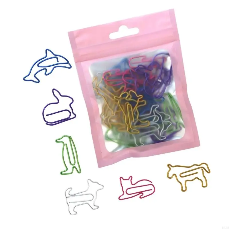 D5BB Multifunktionale Papierclips Sortierter Farbmetallpapierpapierpapierpapierklemme Metall -Lesezeichen Clip für die