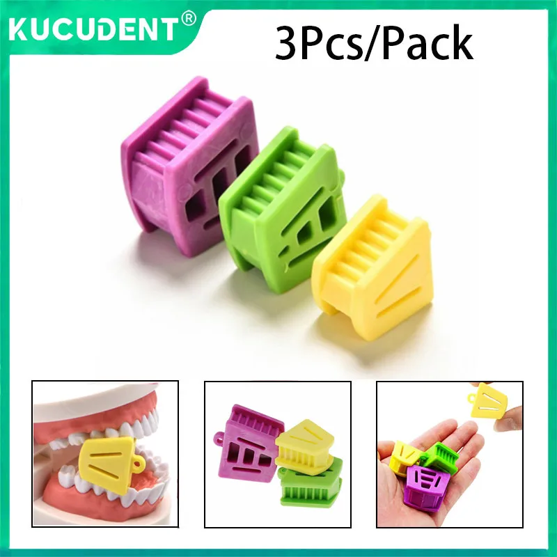 

3Pcs/Pack Dental Occlusal Pad Teeth Prop Bite Block Rubber Mouth Opener Prop Orthodontic Cheek Retractor Oral Dentistry Tools
