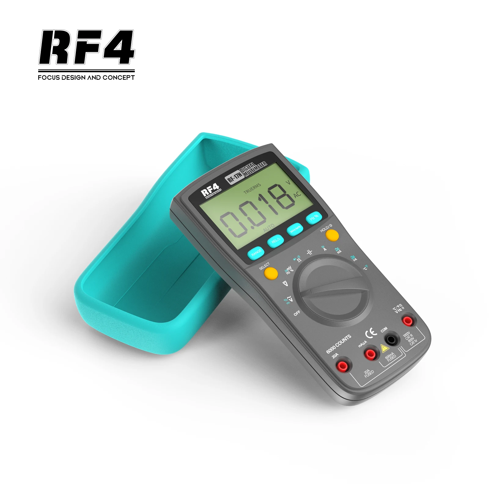 RF4 Factory Price Professional Instrument LCD Backlight Display Data Hold Multi-function NCV AC/DC Digital Multimeter RF-17N