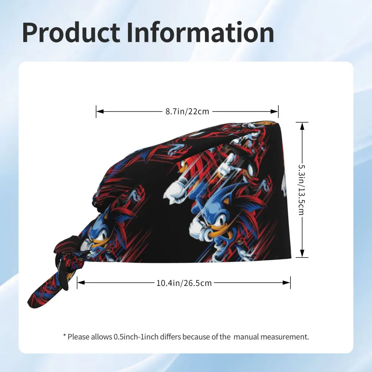 قبعة طبية سونيسز H-Hedgehoged للعمل، قبعة مريحة للتمريض للرجال والنساء، تصميم لحمل الشعر الطويل، قبعة عمل