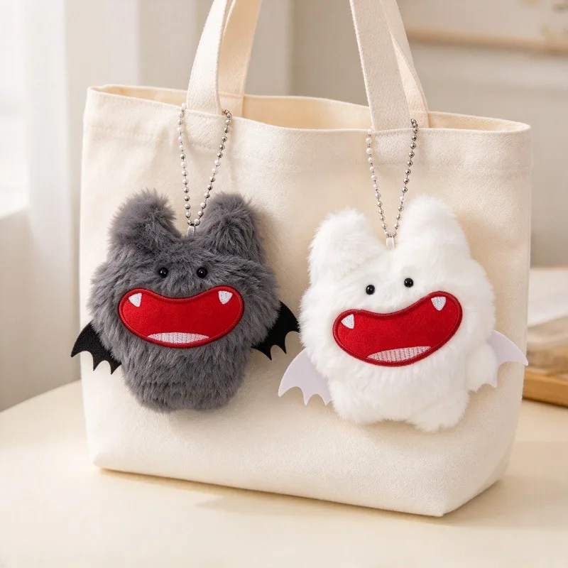 Halloween Cute Bat Plush Doll Pendant Creative Devil Stuffed Toy Keychain Bag Hanging Ornament Daily Accessory Gift
