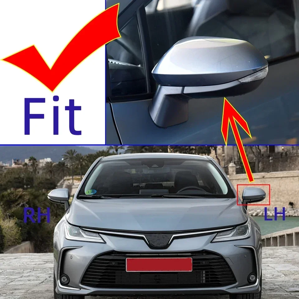 For Toyota Altis Corolla 2019 2020 2021 2022 2023 2024 Auto Rear View Mirror Cap Cover Housing Door Wing Mirror Lid Painted - view 3