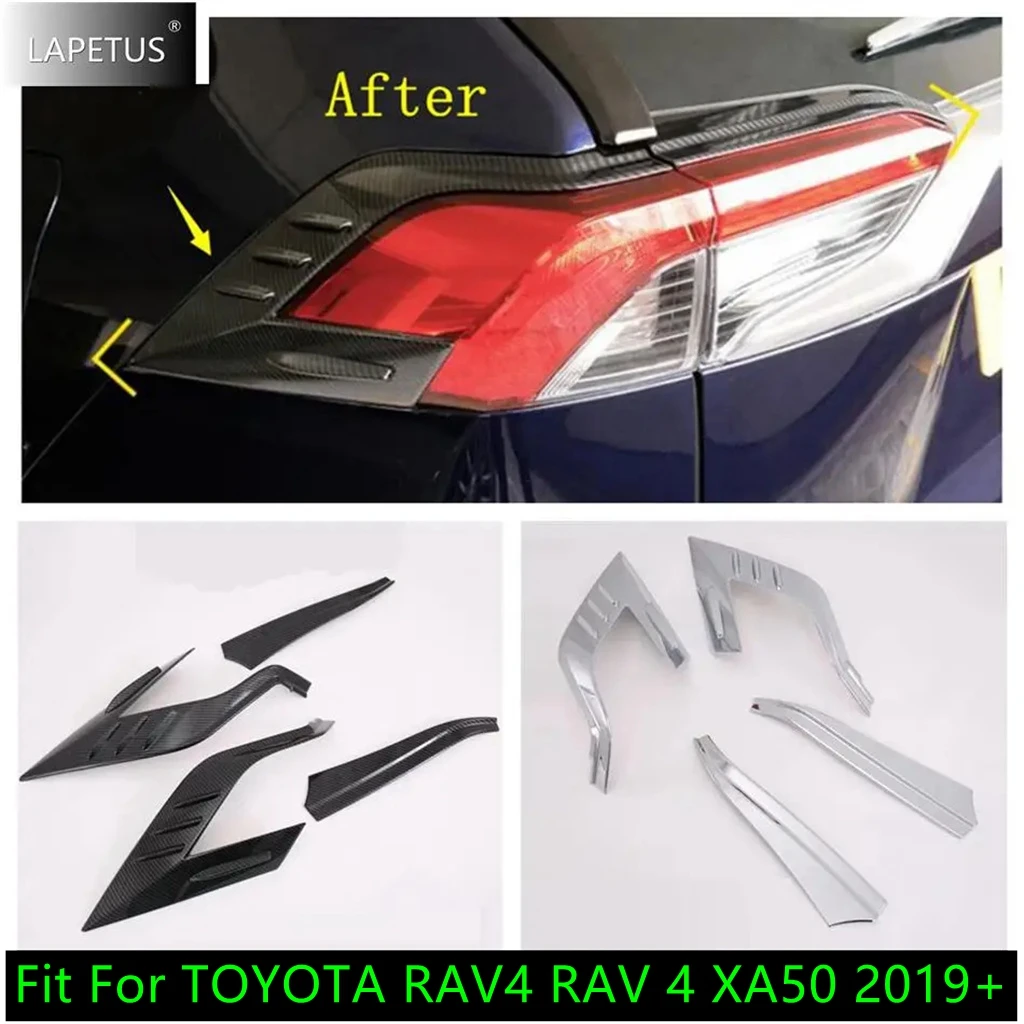 

For TOYOTA RAV4 RAV 4 XA50 2019 - 2024 ABS Auto Rear Trunk Tail Lights Lamp Eyelid Eyebrow Cover Kit Trim Exterior Accessories