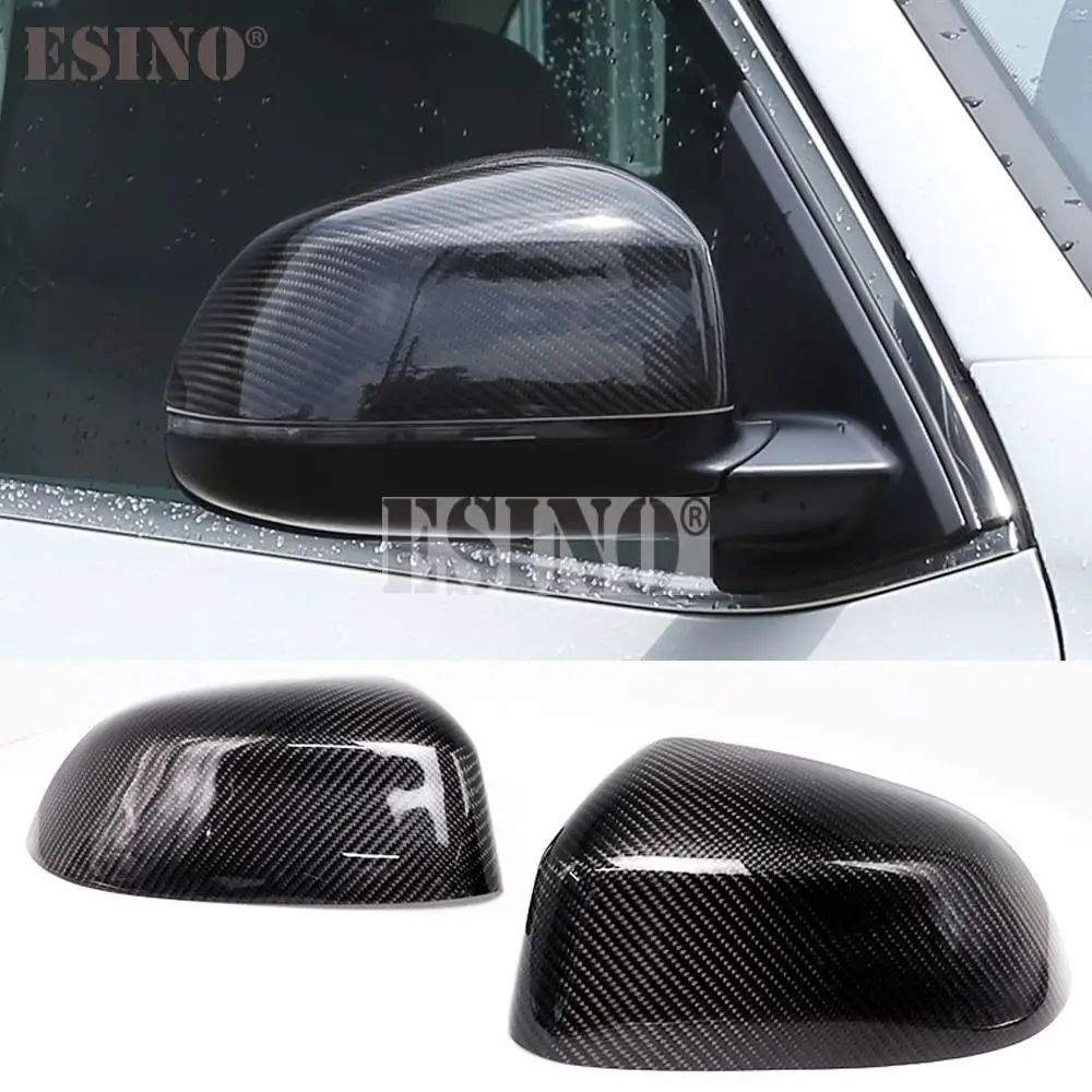 

2 x Car Styling Real Carbon Fiber Rearview Side Mirror Adhesive Covers Decorative Case Trims For BMW F15 F16 F25 F26 X5 X6 X3 X4