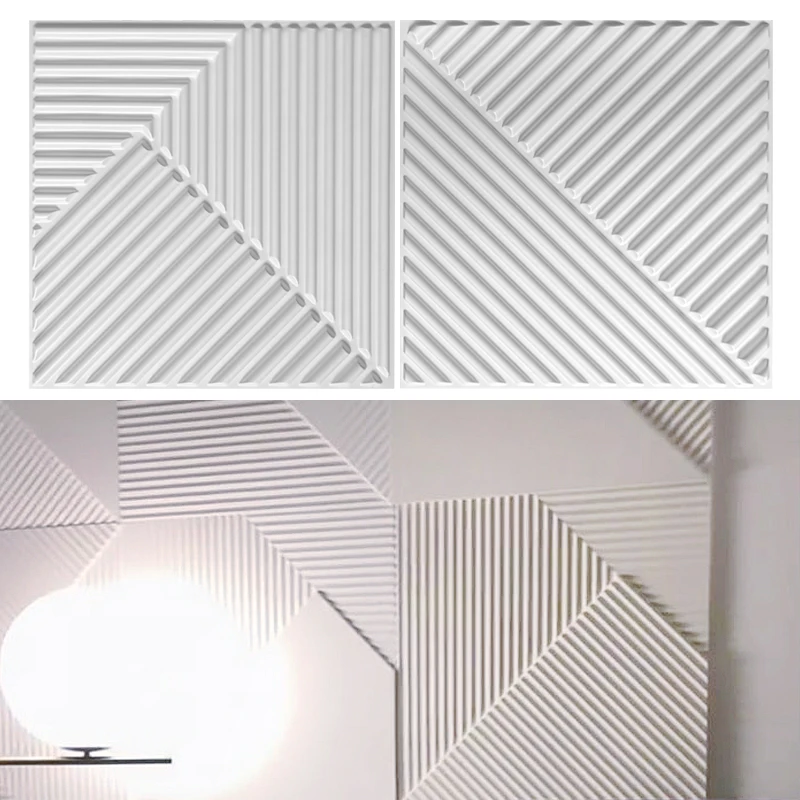 30cm 3D Plastic Molds For 3D Tile Panels Mold Plaster Wall Stone Wall Art Decor Plastic Form 3D wall panel sticker ceiling panel