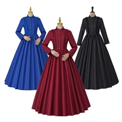 2024 Gothic Victorian Civil War Ball Gown Queen Princess Dress Masquerade Royal Gothic Elegant Vampire Bride Swing Dress
