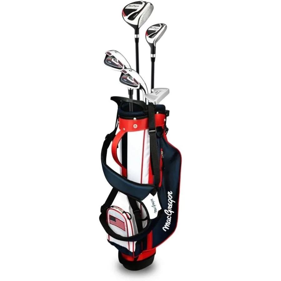 Golf DX Stars and Stripes Junior-Golfschlägerset mit US-Flagge für die rechte Hand für junge Spieler – ideal zum Üben von Outdoor-Spielen und Fa