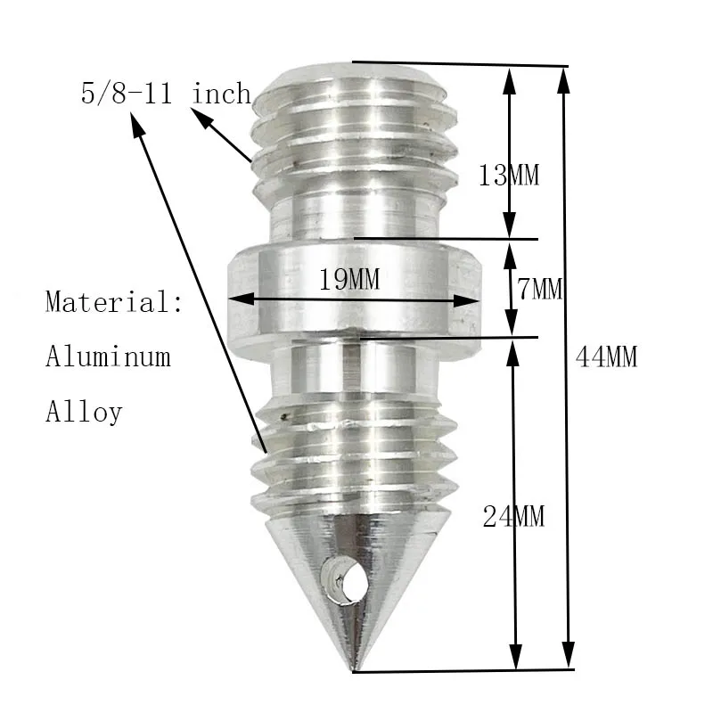 Mini Foot Screw Feetscrew for Prism Carbon Fiber Centering Pole Rod Thread 1/4 5/8 Inch M8 M10 Multiple Specifications 1Piece