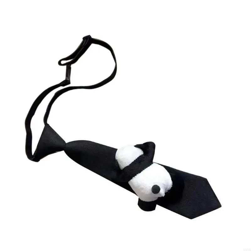 L5YA Verfijnde stropdas Universals Elegante stropdas Modieuze stropdas met pandapatroon