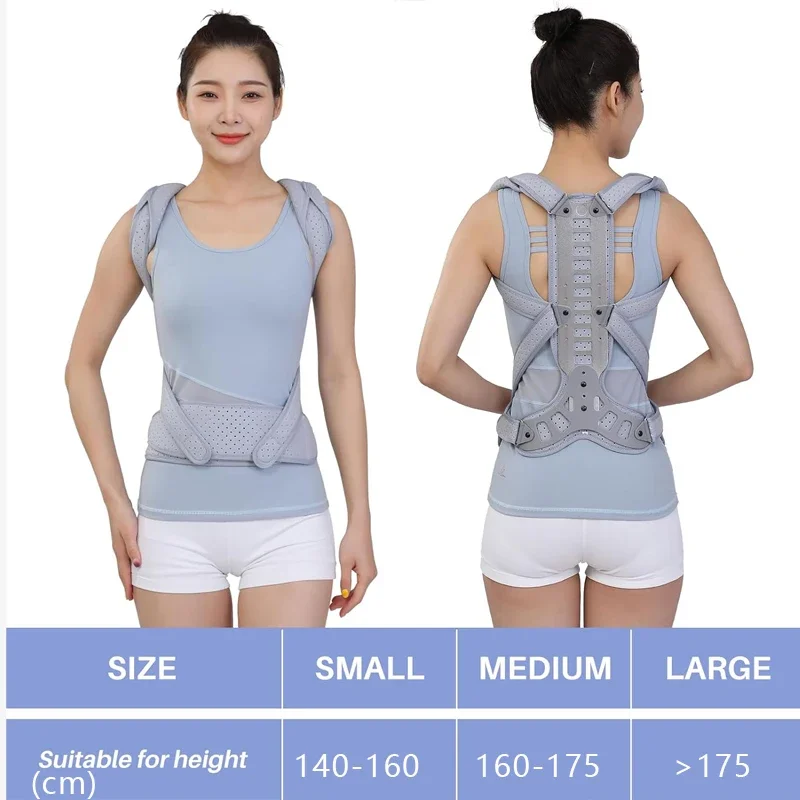 Spine Back Support Brace Improves Posture Corrector for Men Women Back Shoulder Neck Pain Relief Lumbar Support Straightener