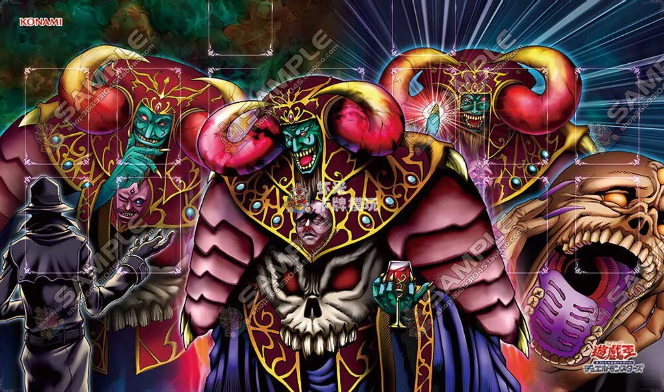 600x350mm Yu-Gi-Oh! Dark Ruler Ha Des Series 2mmStitched Edge Single Player Playmat Revived King Ha Des Board Game Card Mat Gift view 5