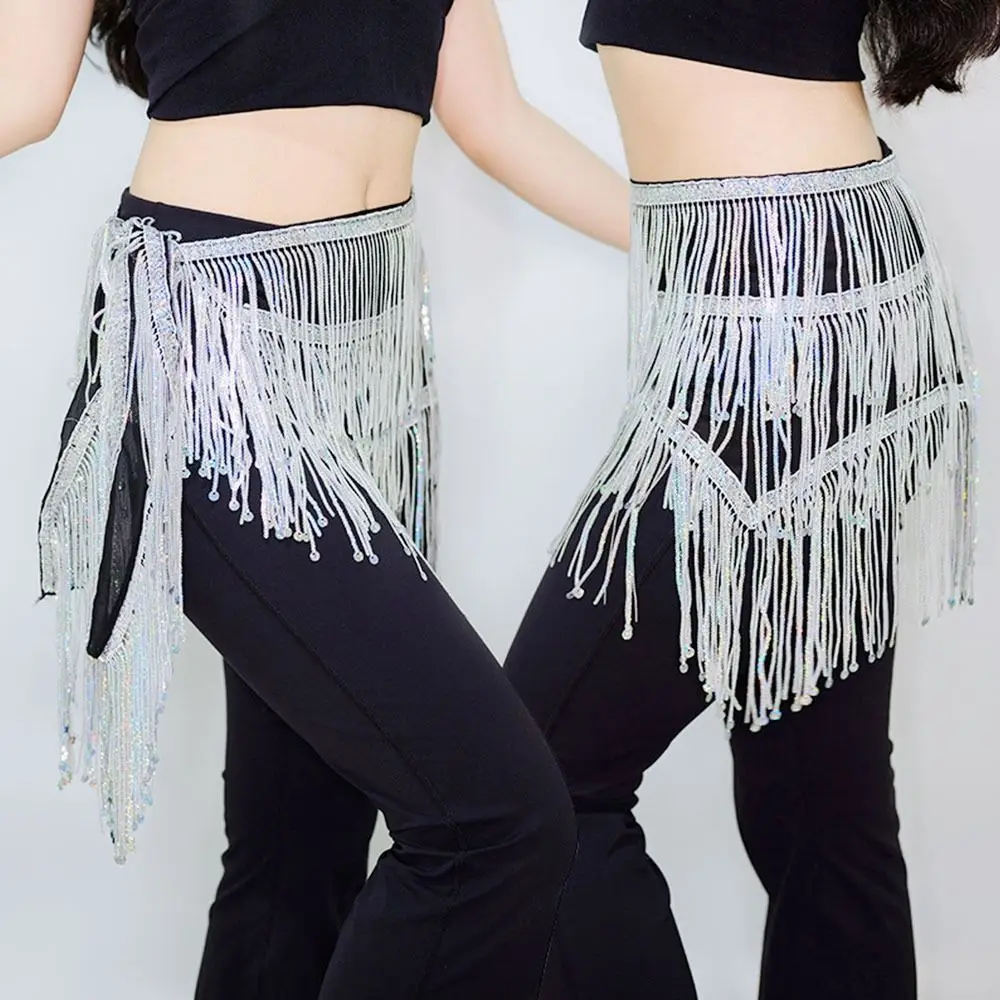 

Fashion Tassel Belly Dance Hip Scarf Bohemian Crochet Waist Chain Sequins Women Belt Skirt Dance