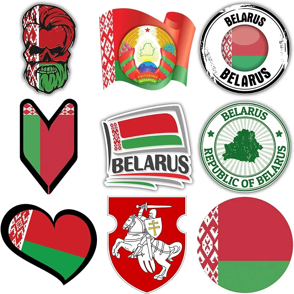 

BY Belarus Flag Map PVC Creative Badge Stickers for Covered Scratch Decorate Car Helmet Camper Motorcycle Truck Window Off-road