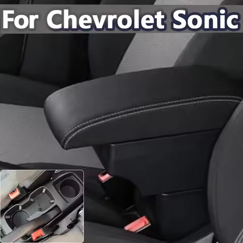 For Chevrolet Sonic Armrest Box For Chevrolet Aveo Car Armrest Car Retrofit parts Interior Storage Box Auto parts
