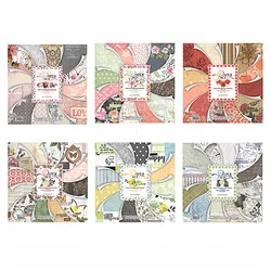 ENO Greeting 12inch Craft Paper  scrapbooking paper set vintage flower garden background papers for card making papercraft