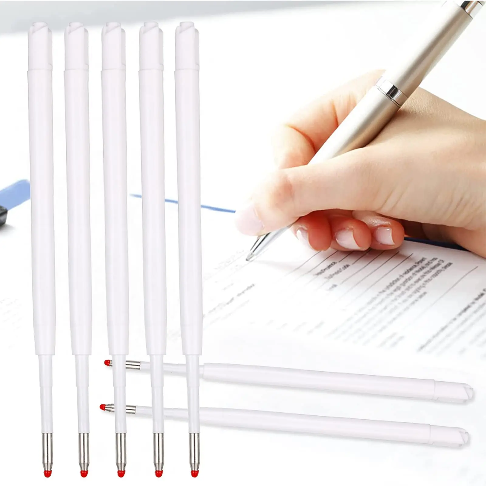 

Набор из 90 сменных стержней для шариковых ручек, черные чернила, наконечник 1,0 мм, для плавного письма