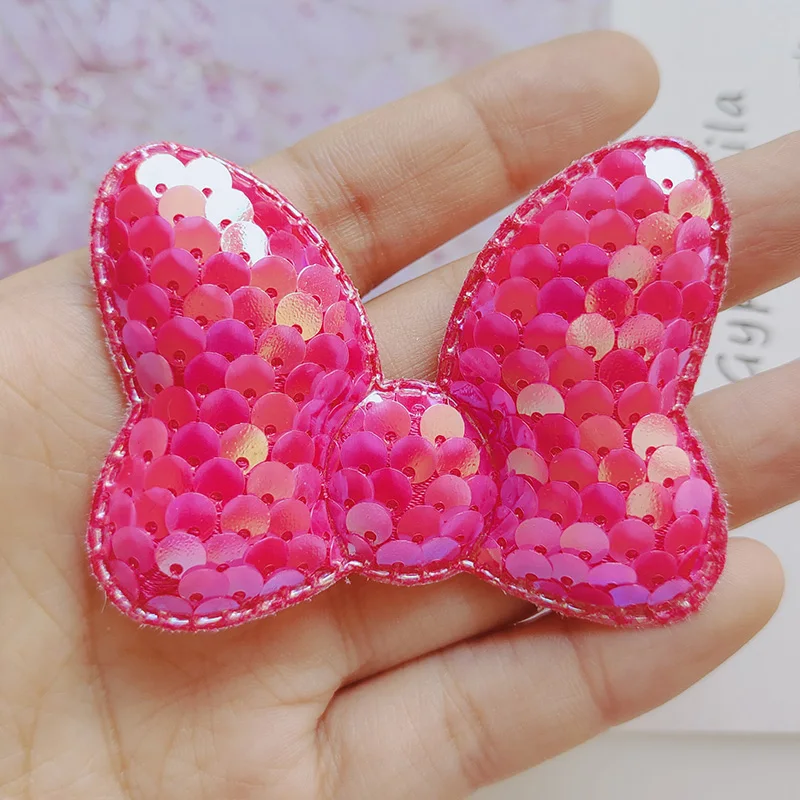 20 pezzi paillettes BowFor hair clip Cover accessori manuali fai da te decorazione torta ragazza accessori per capelli decorativi materiali