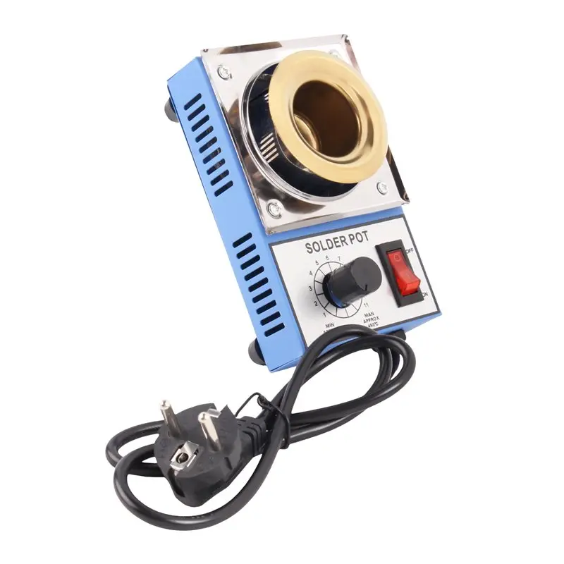 2026 New Adjustable Temperature 200-450℃ Tin Melting Furnace Lead Free Solder Stove Pot Welding Desoldering Bath Tool EU Plug