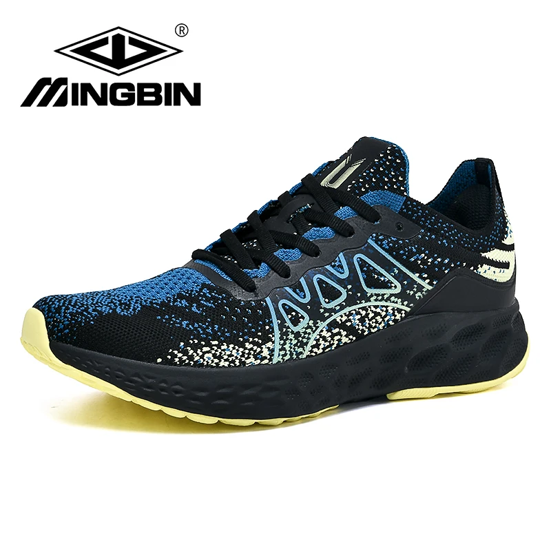 Men Professional Marathon Shoes Breathable MD Sole Cushioning Ultra Light Anti-skid Cross-country Running Training Sneakers