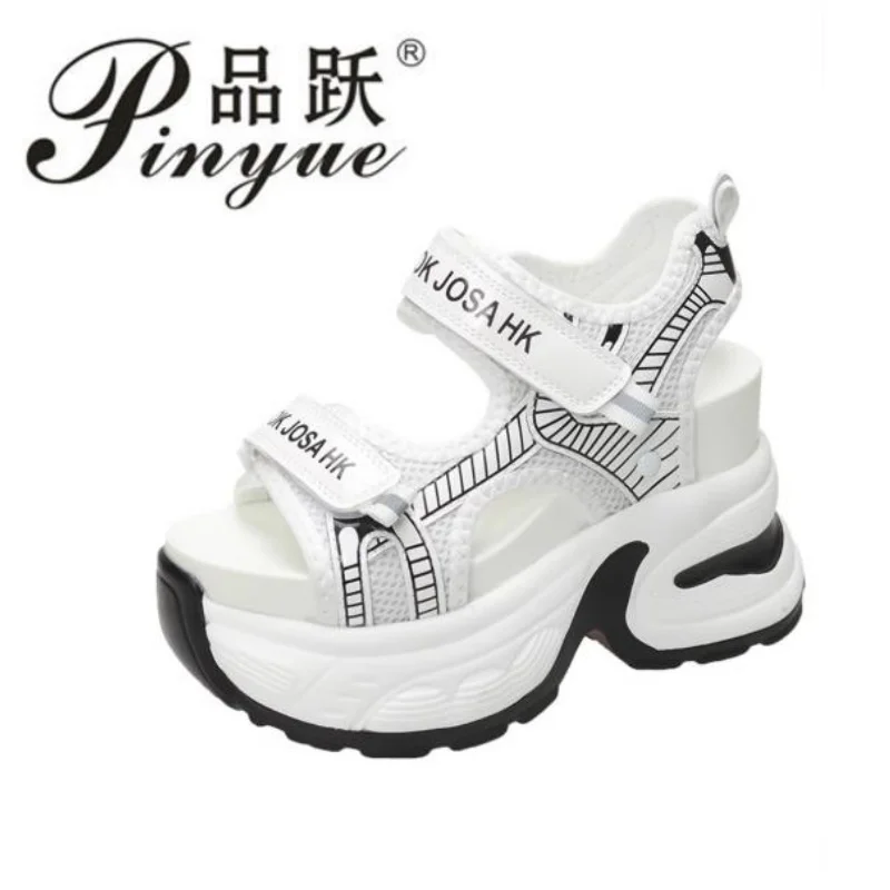 

Женские сандалии 10,5 см: комфортная и модная обувь для лета, с открытым носком, на платформе, на танкетке, со скрытым очень высоким каблуком, размеры 34-39