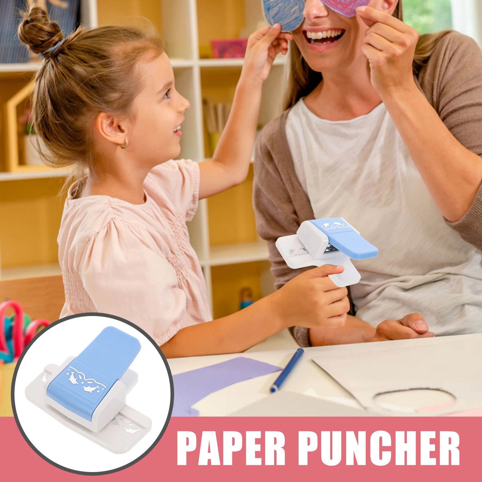 

Reusable Paper Punch Craft Hole Puncher For Kids Diy Greeting Making Portable Handmade Art Design Tool Premium Alloy Plastic