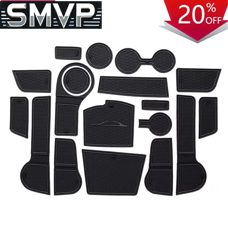 

Fit For Kia Rio 4 X-Line 2017 - 2022 2023 2024 Anti-Slip Gate Slot Cup Mat Non-slip Pad Interior Accessories 18pcs/Set