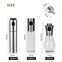 Glass Oil Dispenser Spray Bottle for Seasoning, Kitchen Baking, Cooking, BBQ - 100/200ml, for Soy Sauce, Kitchen Tools