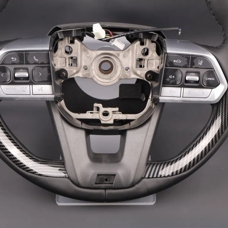 For Toyota all models, universal modified steering wheel, carbon fiber pattern genuine leather multifunctional