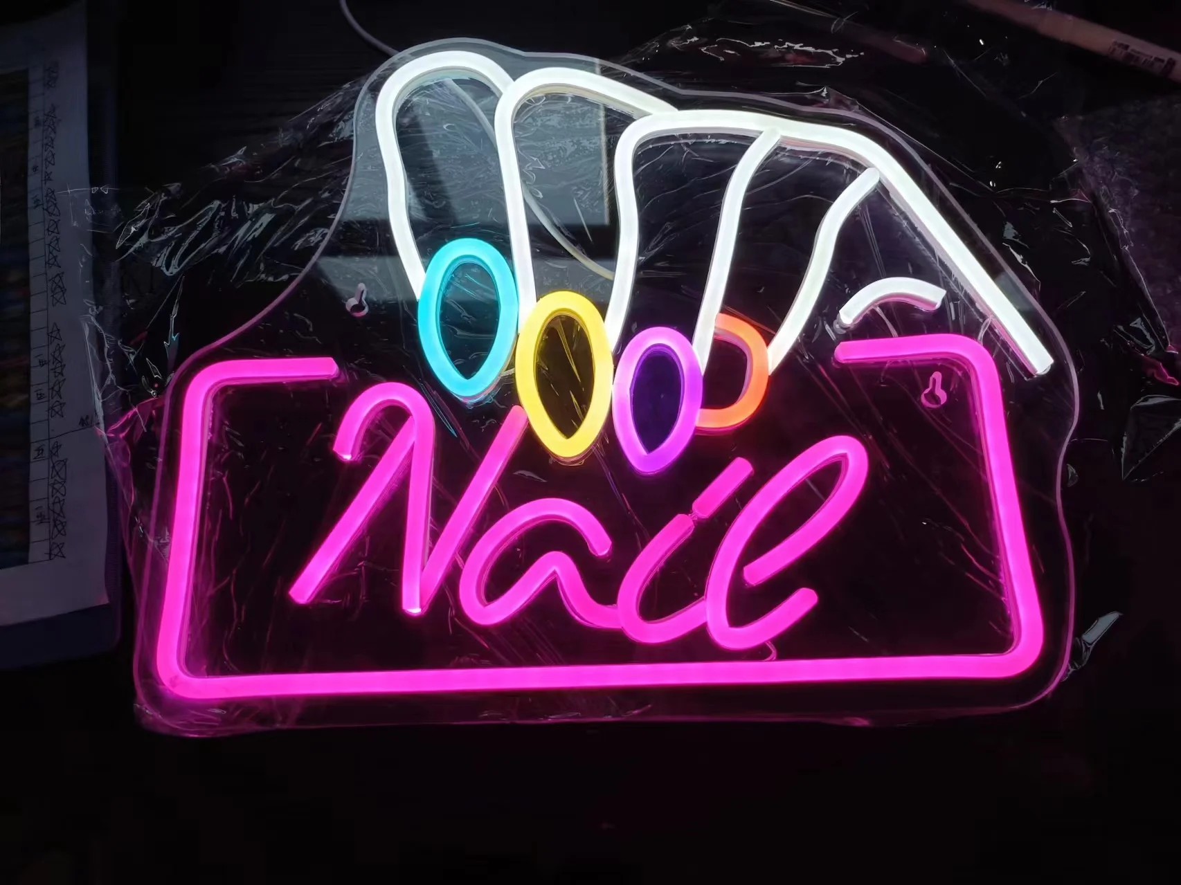 Art Nail Neon Sign For Wall Decor Nails LED Lights Creative Room Decoartion For Lash Make Up Beauty Salon Shop Club USB Lamp