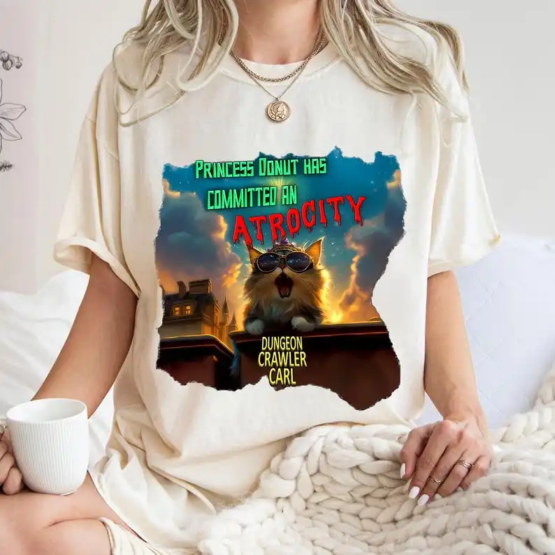 قميص Dungeon Crawler Carl، هدية الأميرة دونات والمونغو، تي شيرت أنيق من Geek #1